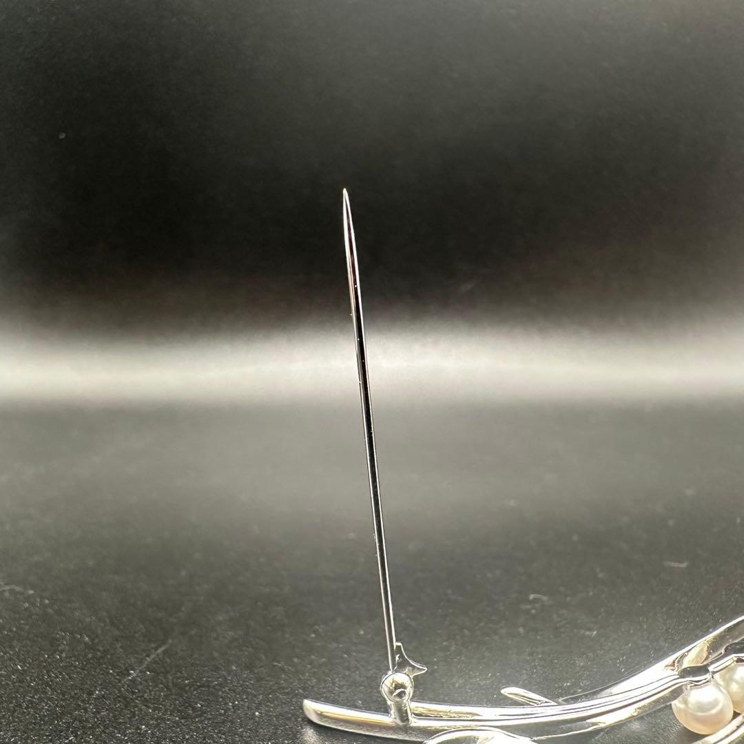 極美品✨　MIKIMOTO ミキモト　パール　ブローチ　ロゴ　刻印　1633