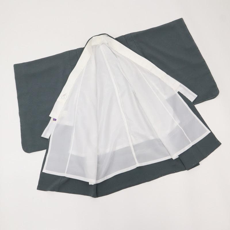 aloha【七五三】羽織袴小物＊5歳男児 縞 黒 グレー 着物 9RH13