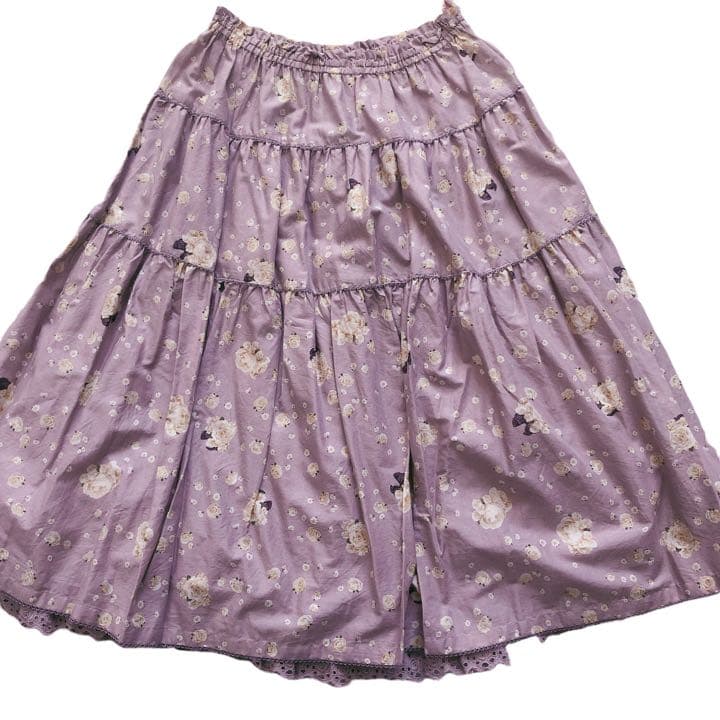 【新品タグ付き】ピンクハウス バラのモチーフ付きカーディガン スカートの2点