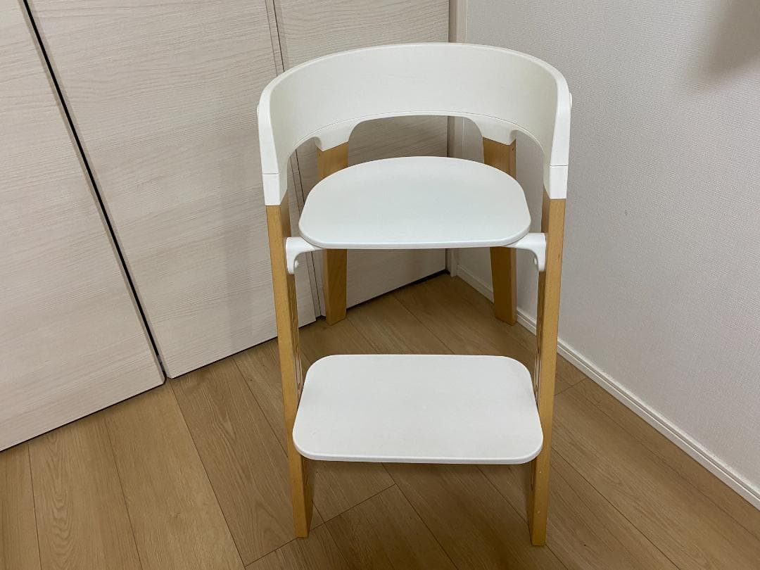 美品24年2月購入 ストッケ STOKKE ステップス チェア ホワイト×木目