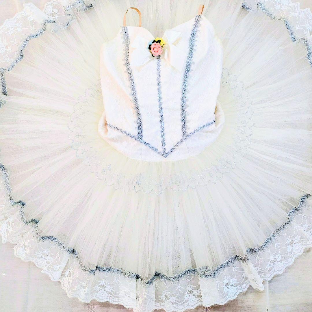 【チャコット・バレエ衣裳・袖飾り付き・美品】 Ｍサイズ レンタル回数１回