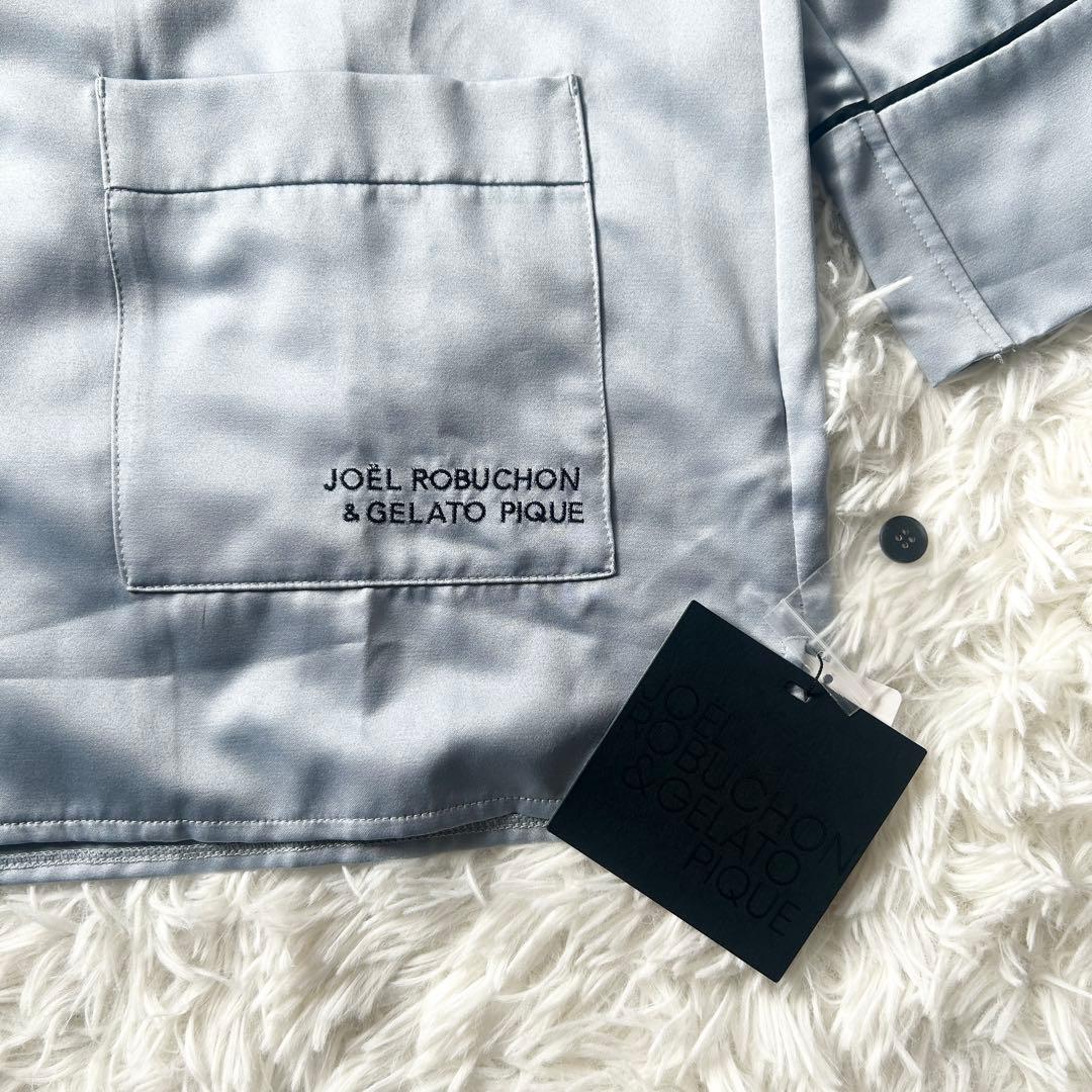 ジェラートピケ ジョエルロブション カシミヤ サテン パジャマ 長袖 ブルー