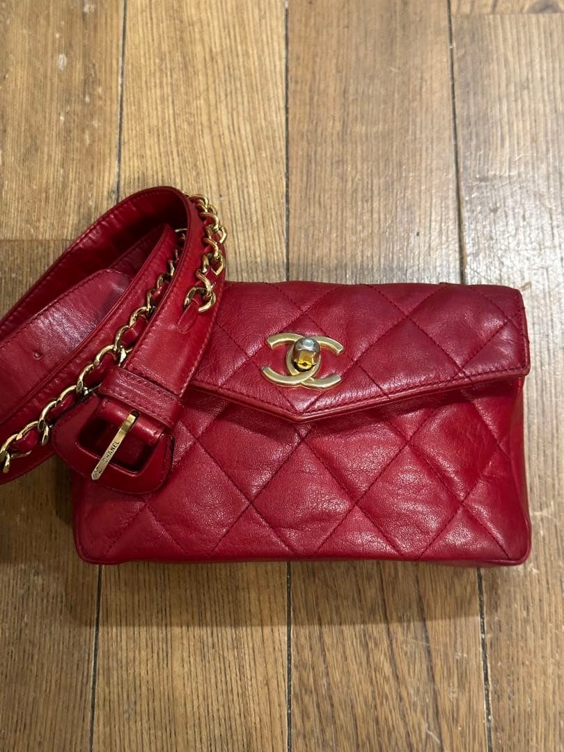 シャネル マトラッセ ピコローレ ターンロック ウエストポーチ チェーン バッグ