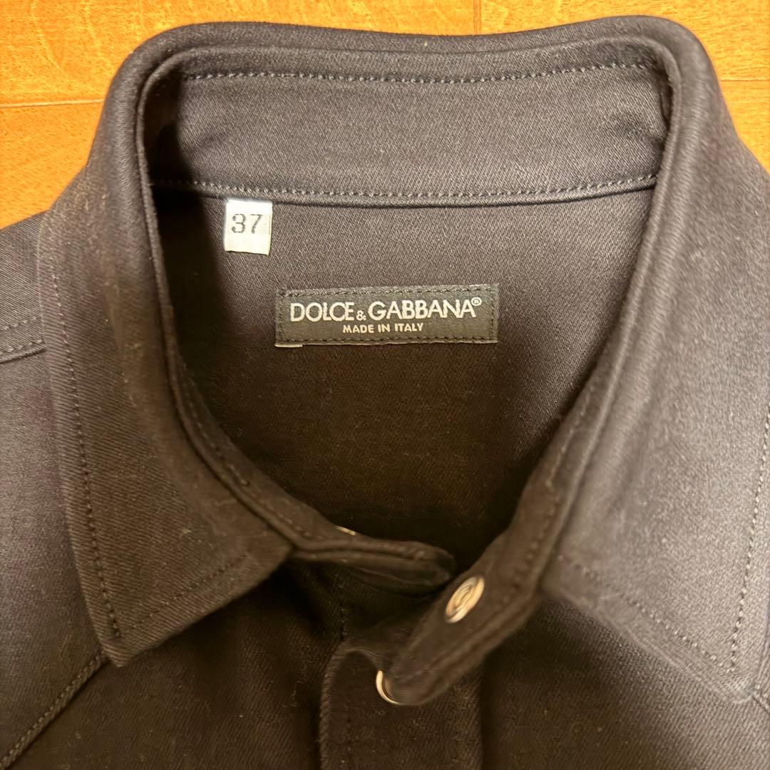 Dolce & Gabbana バックプリント ウエスタンデニムシャツ 37
