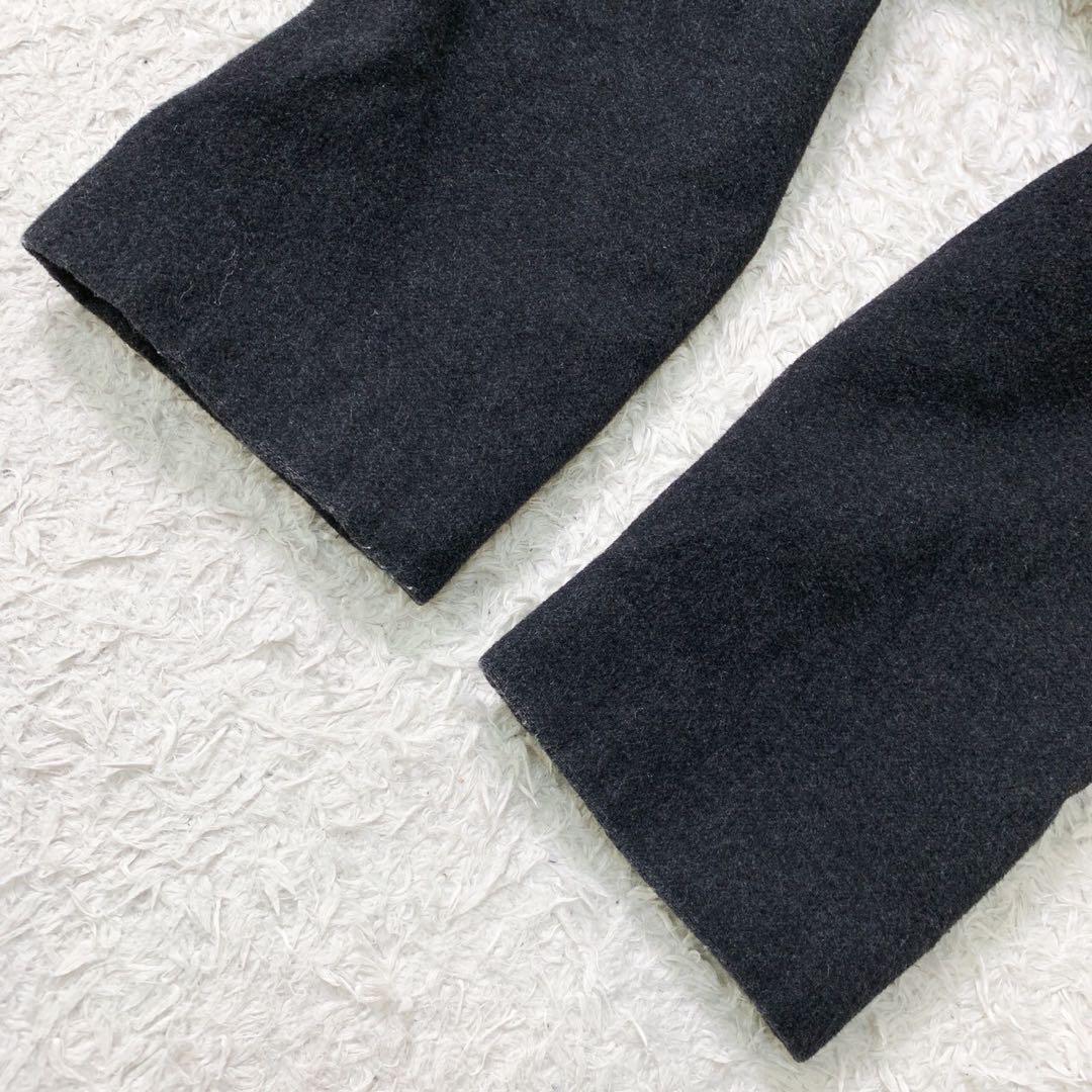 【美品・カシミヤ混】バーバリー ロンドンダッフルコート 黒 フード L〜XL相当