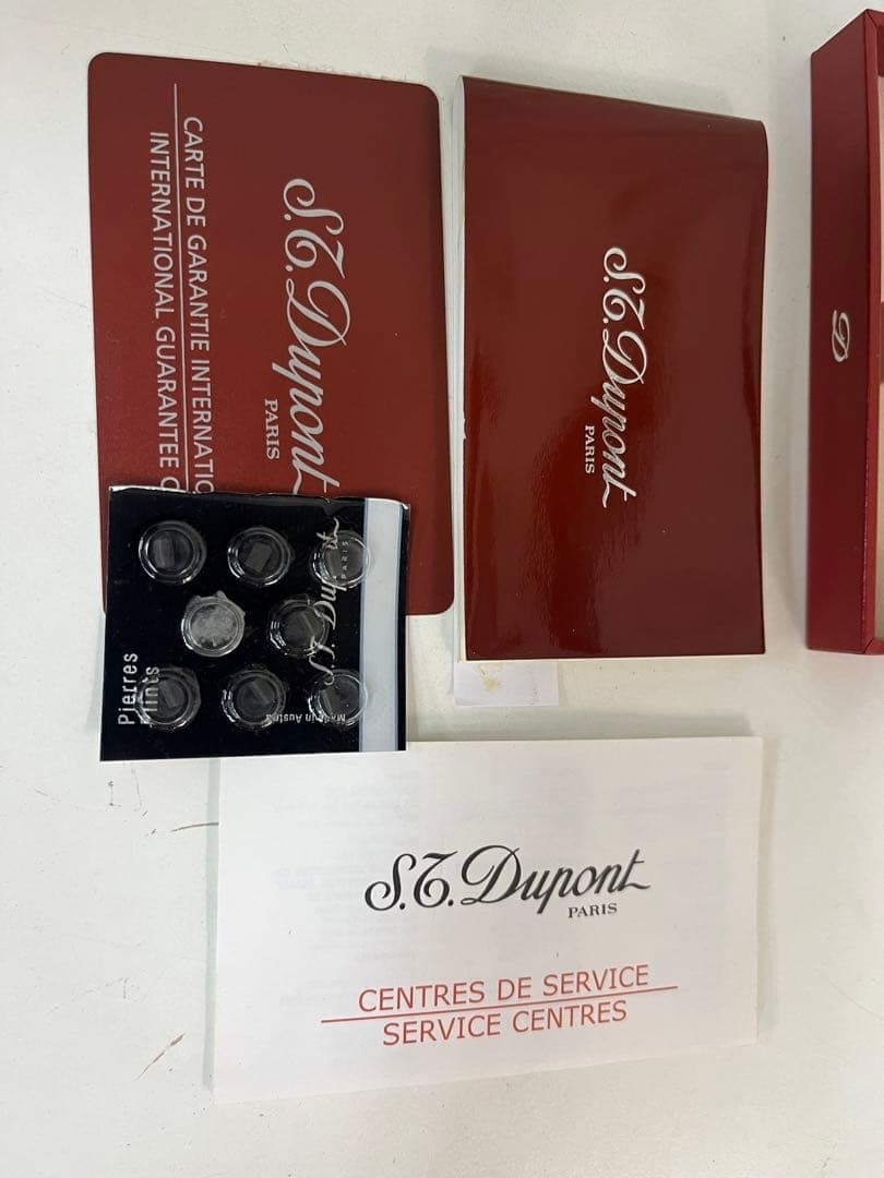 開閉音あり 高音 デュポン ガスライター シルバー ストライプ ライン2s