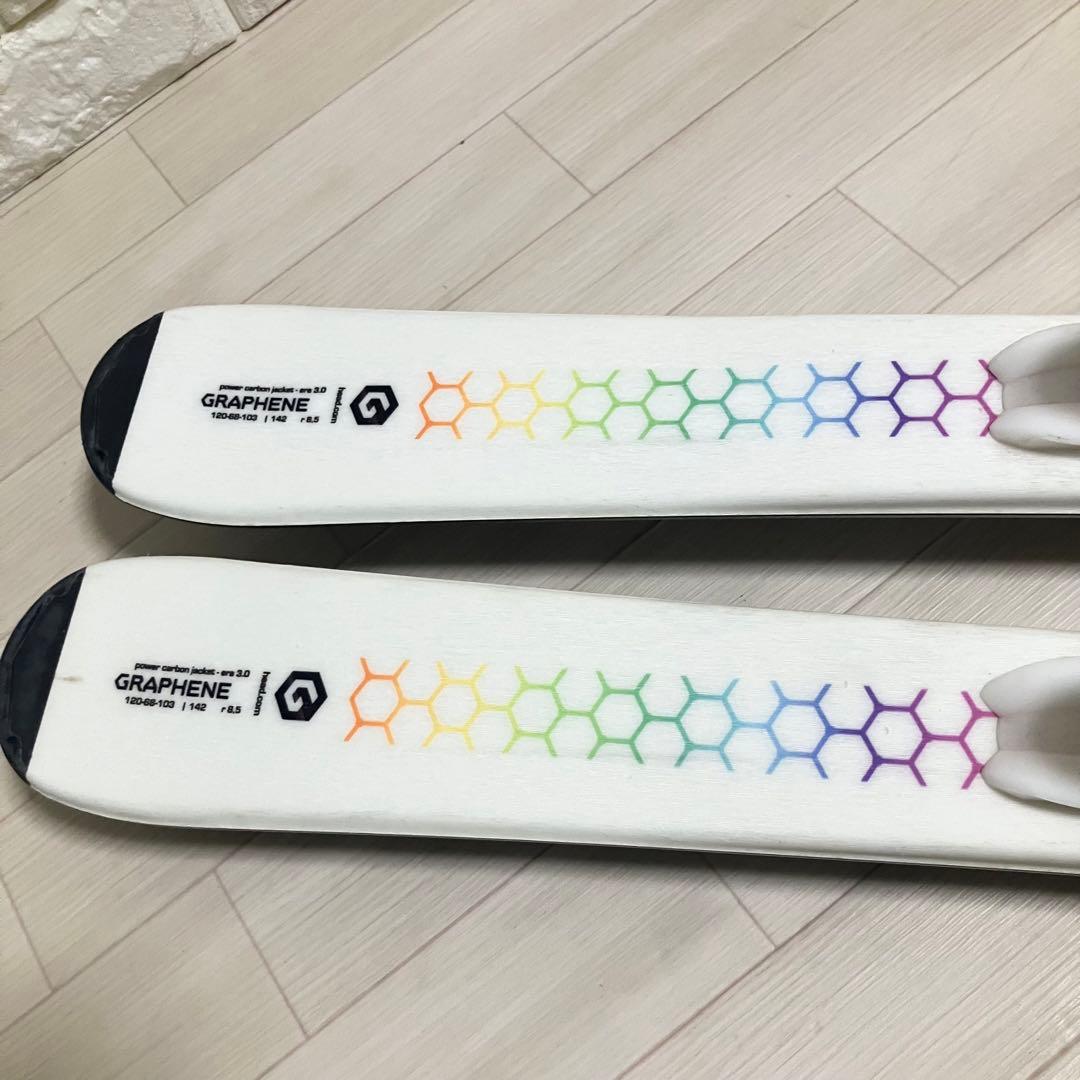 【良品】HEAD easy JOY ヘッド スキーセット142cm/ストック付