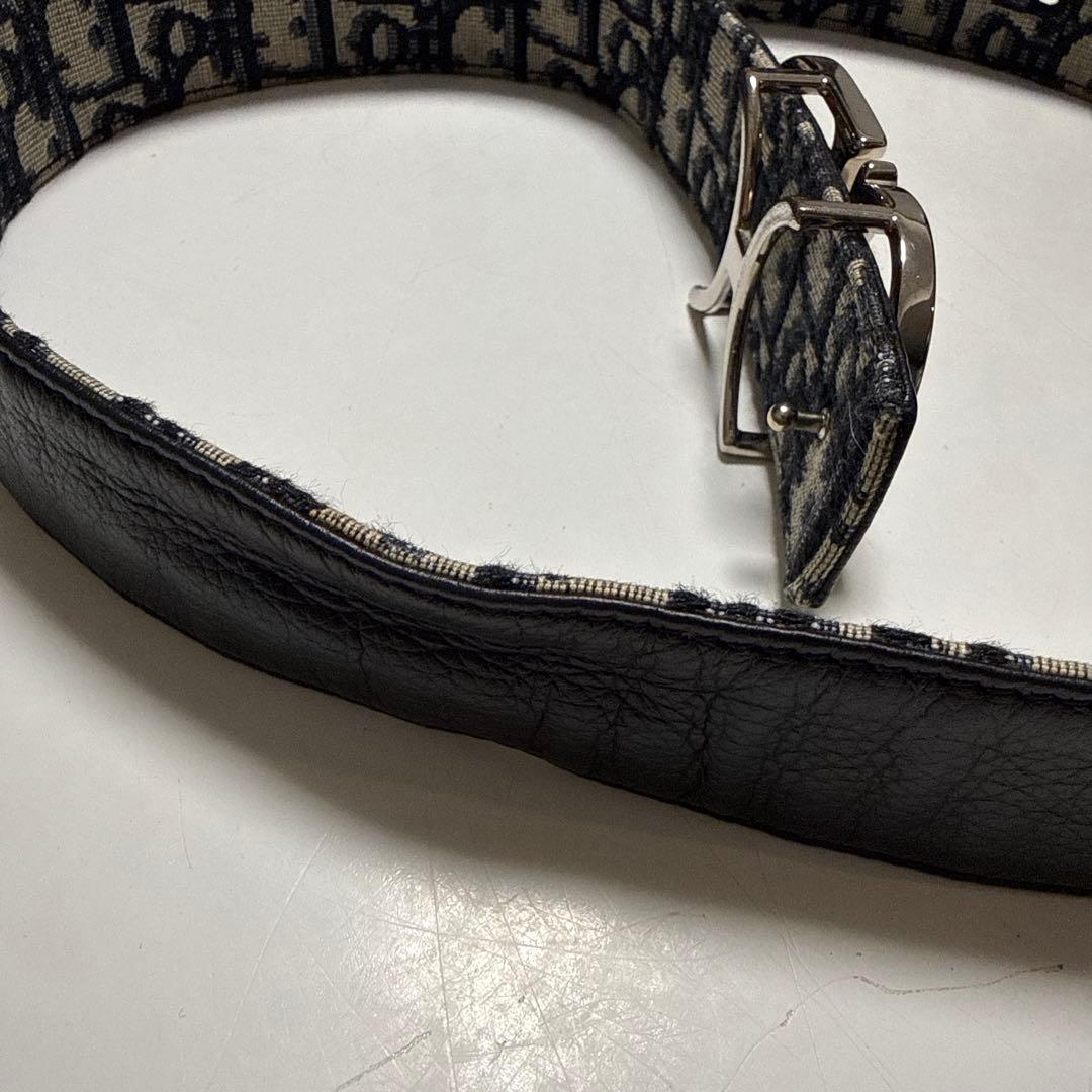 Dior オブリーク　ブラックレザーベルト リバーシブル　CDロゴ