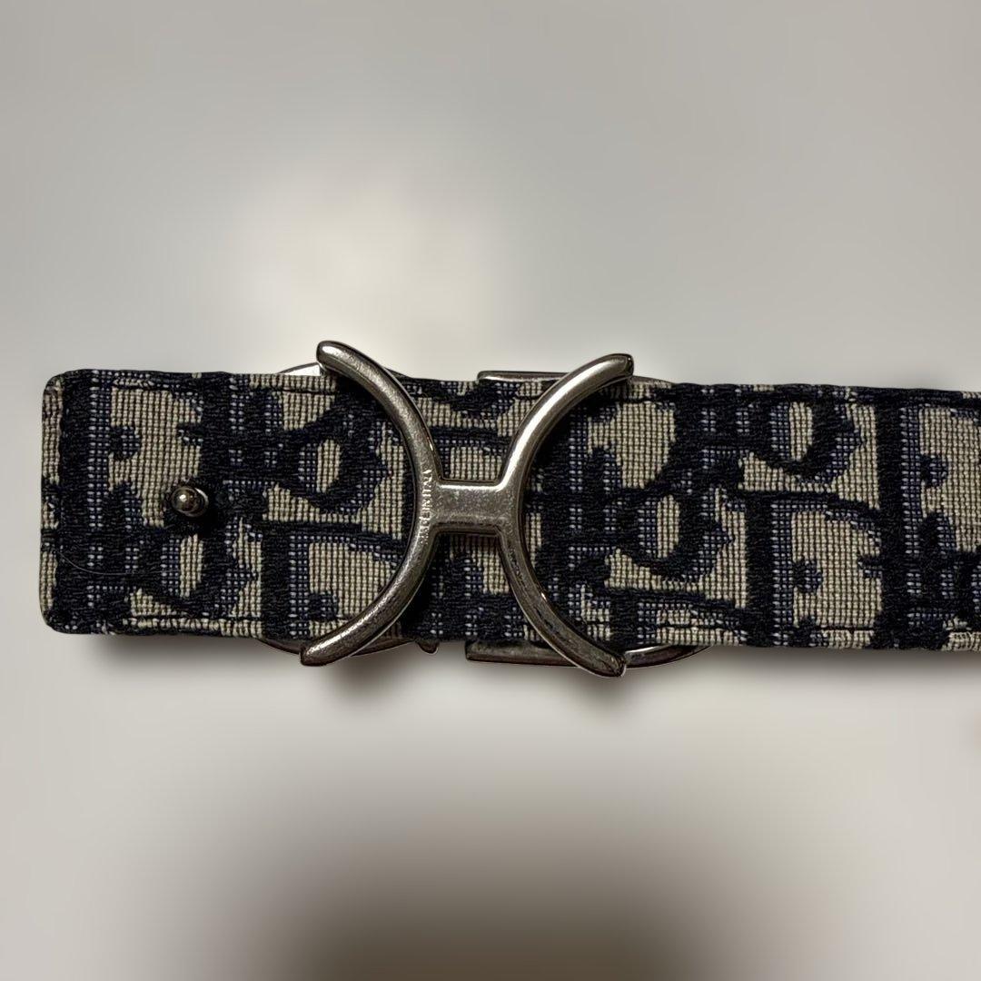 Dior オブリーク　ブラックレザーベルト リバーシブル　CDロゴ