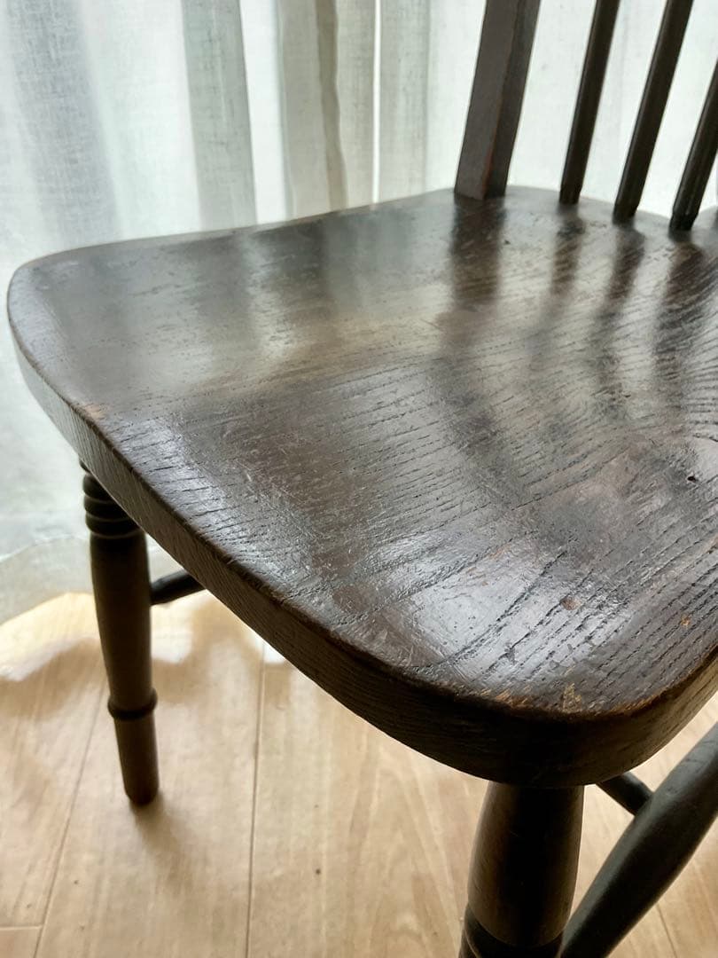 イギリスアンティークウィンザーチェア 曲げ木 古木 英国1930-1940年代頃