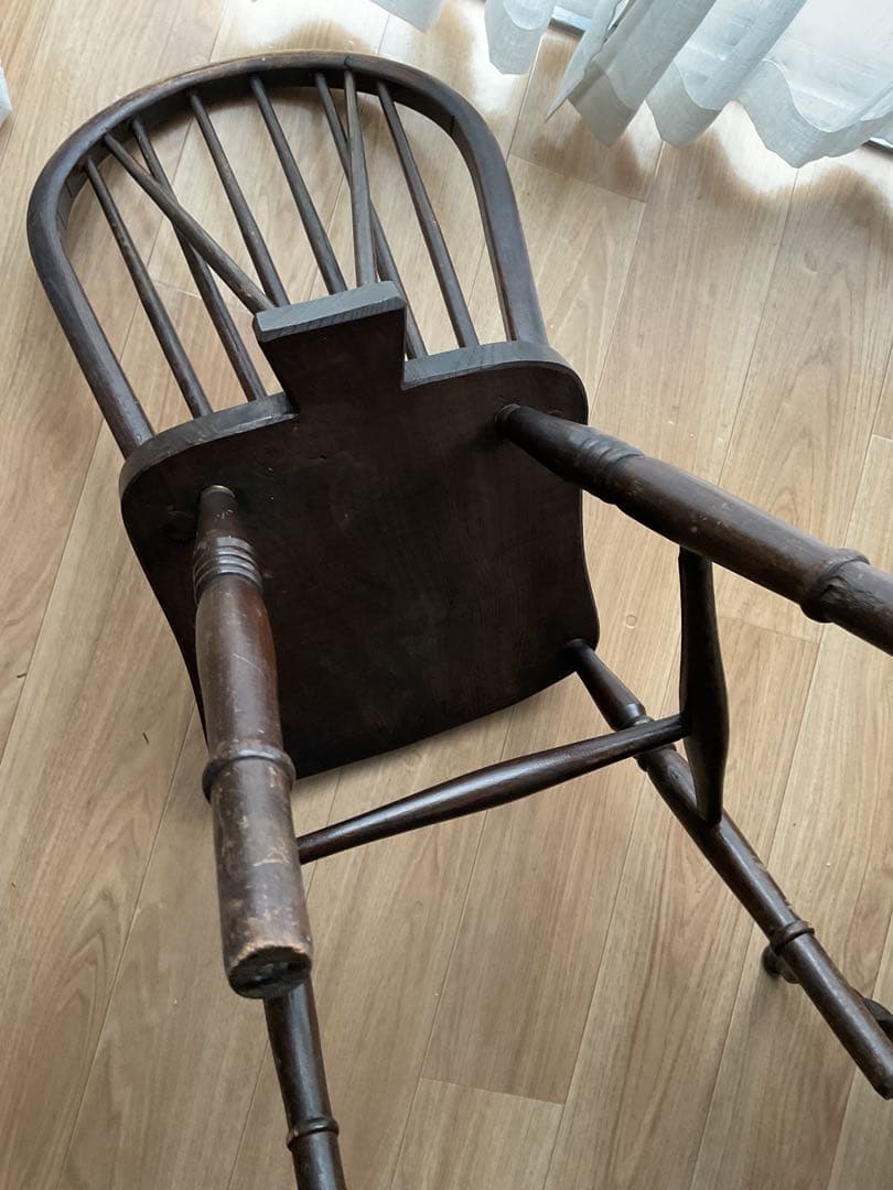 イギリスアンティークウィンザーチェア 曲げ木 古木 英国1930-1940年代頃