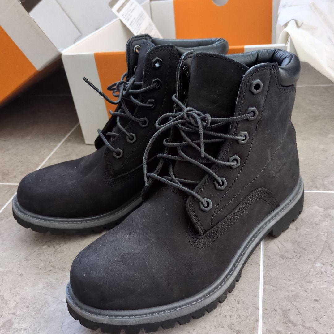 新品同様ティンバーランドレザーショートブーツ２４cm