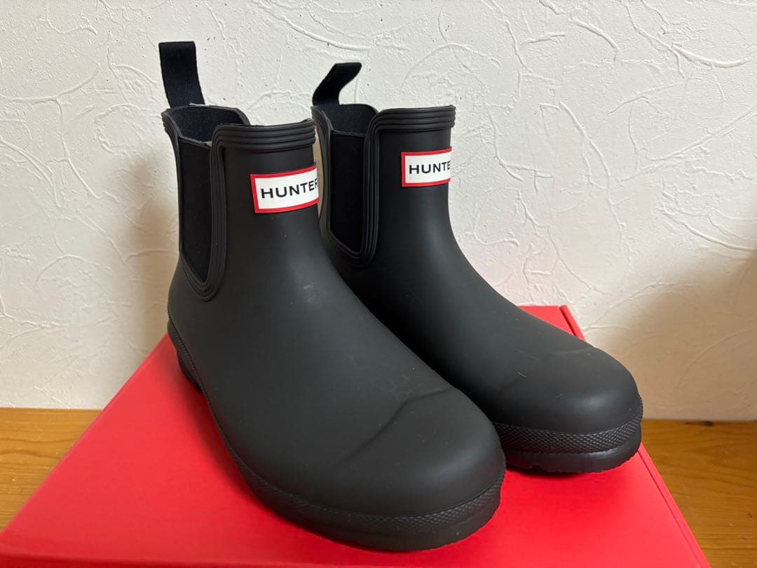 新品未使用⭐︎HUNTER ハンター ロゴ バックストラップブーツ　箱付き
