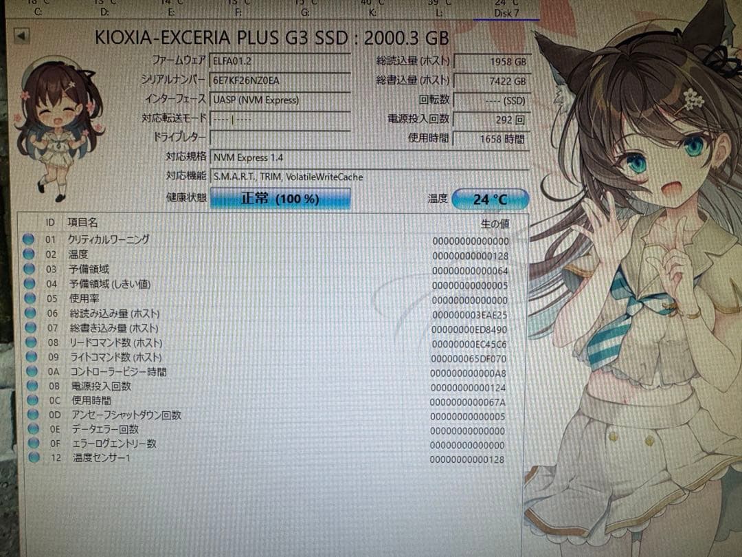 内蔵型SSD KIOXIA EXCERIA PLUS G3 2TB NVMe SSD