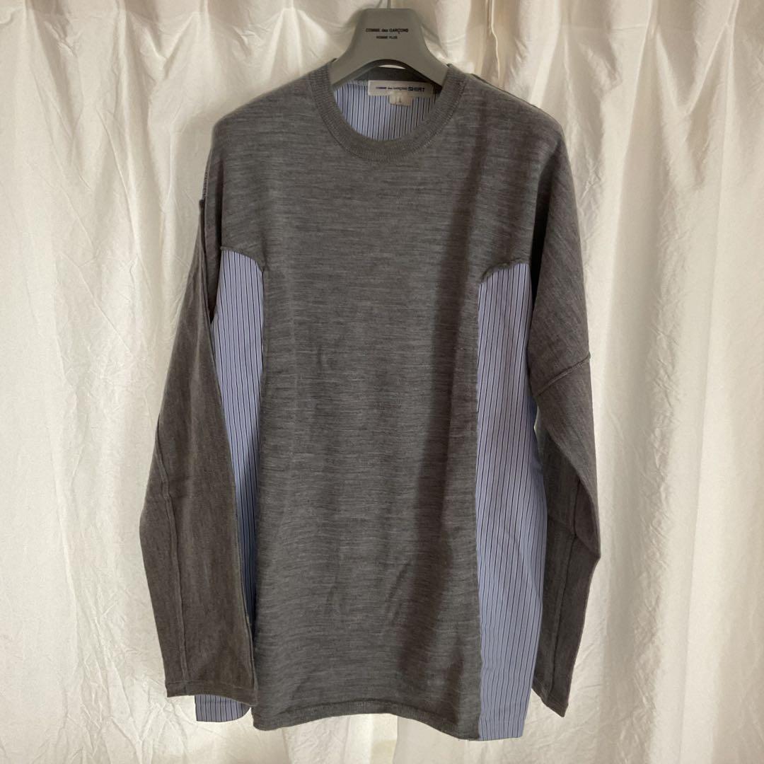 COMME des GARCONS SHIRT セーター グレー/ストライプ