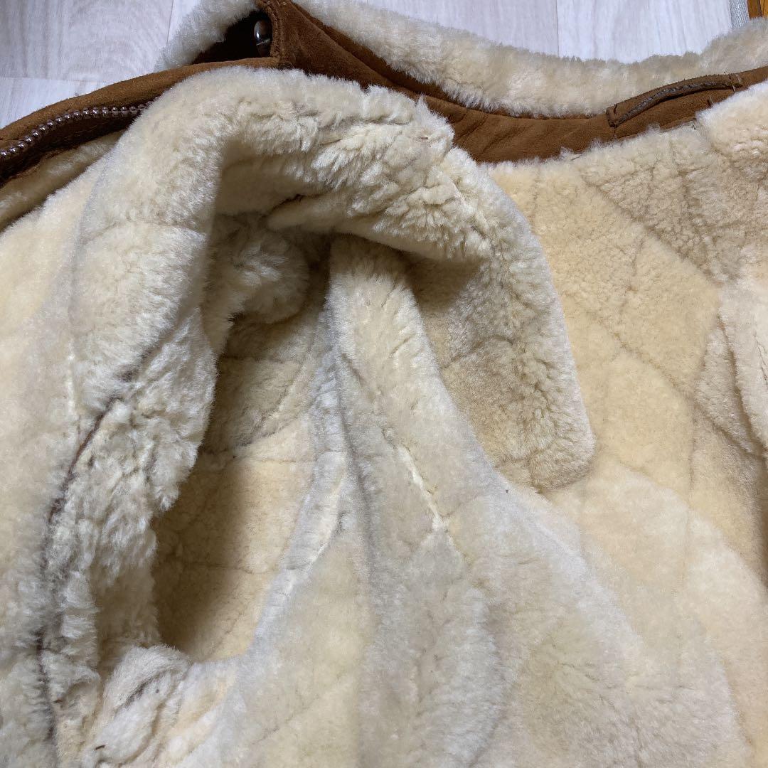 【ウサ吉】 メンズ　ジャケット　皮　スウェード　ボア　Ｍ　ビンテージ