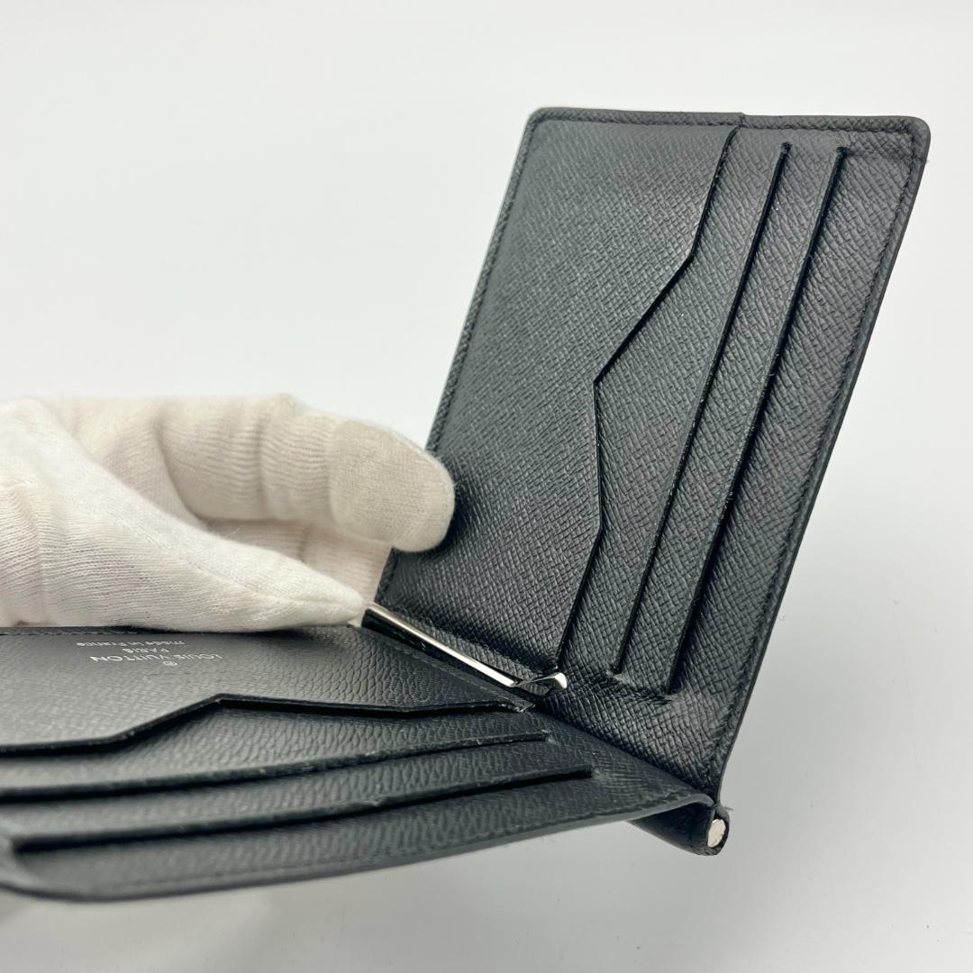 ルイヴィトン　ポルトフォイユパンス　タイガ　ブラック　マネークリップ