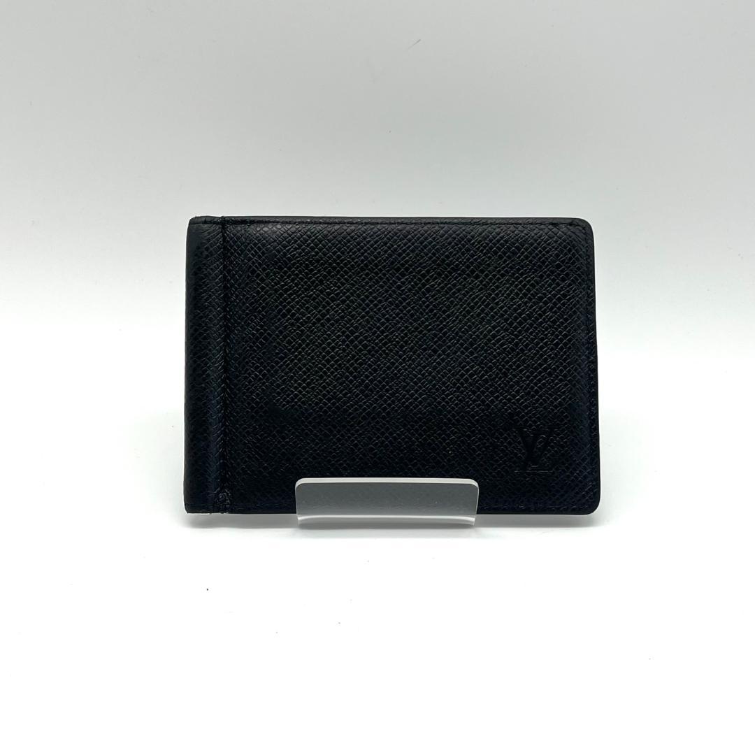 ルイヴィトン　ポルトフォイユパンス　タイガ　ブラック　マネークリップ