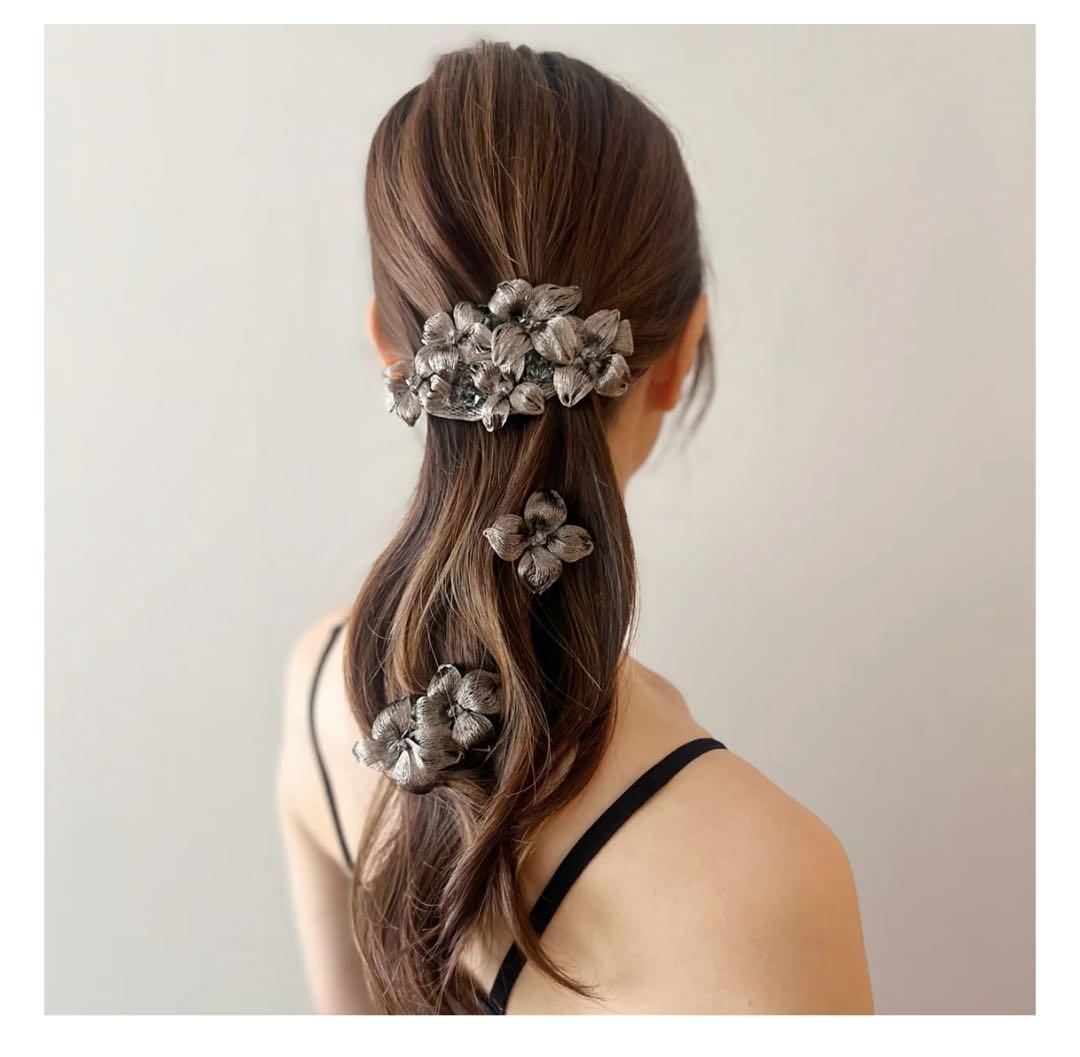 【美品】colette malouf メッシュ　ライラック　10cm バレッタ