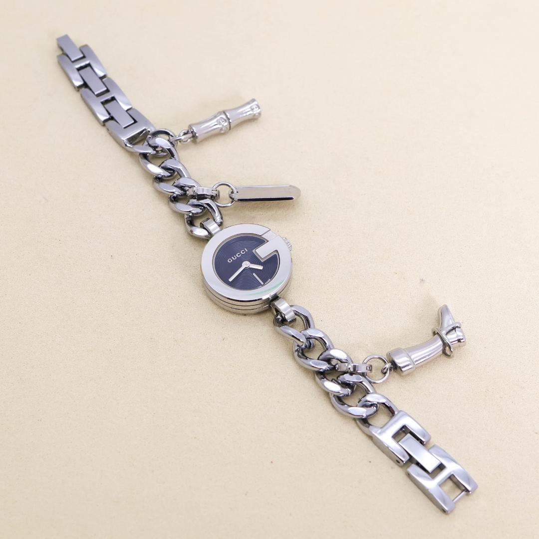 稼働 GUCCI 腕時計 シェーヌダンクル チェーン Gフェイス 2858