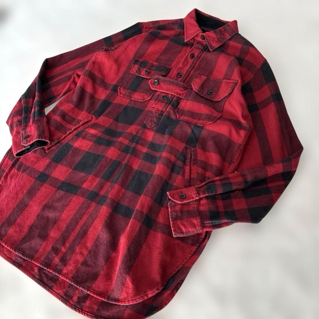 希少 エンジニアードガーメンツ バードシューターフランネルシャツ ロング USA