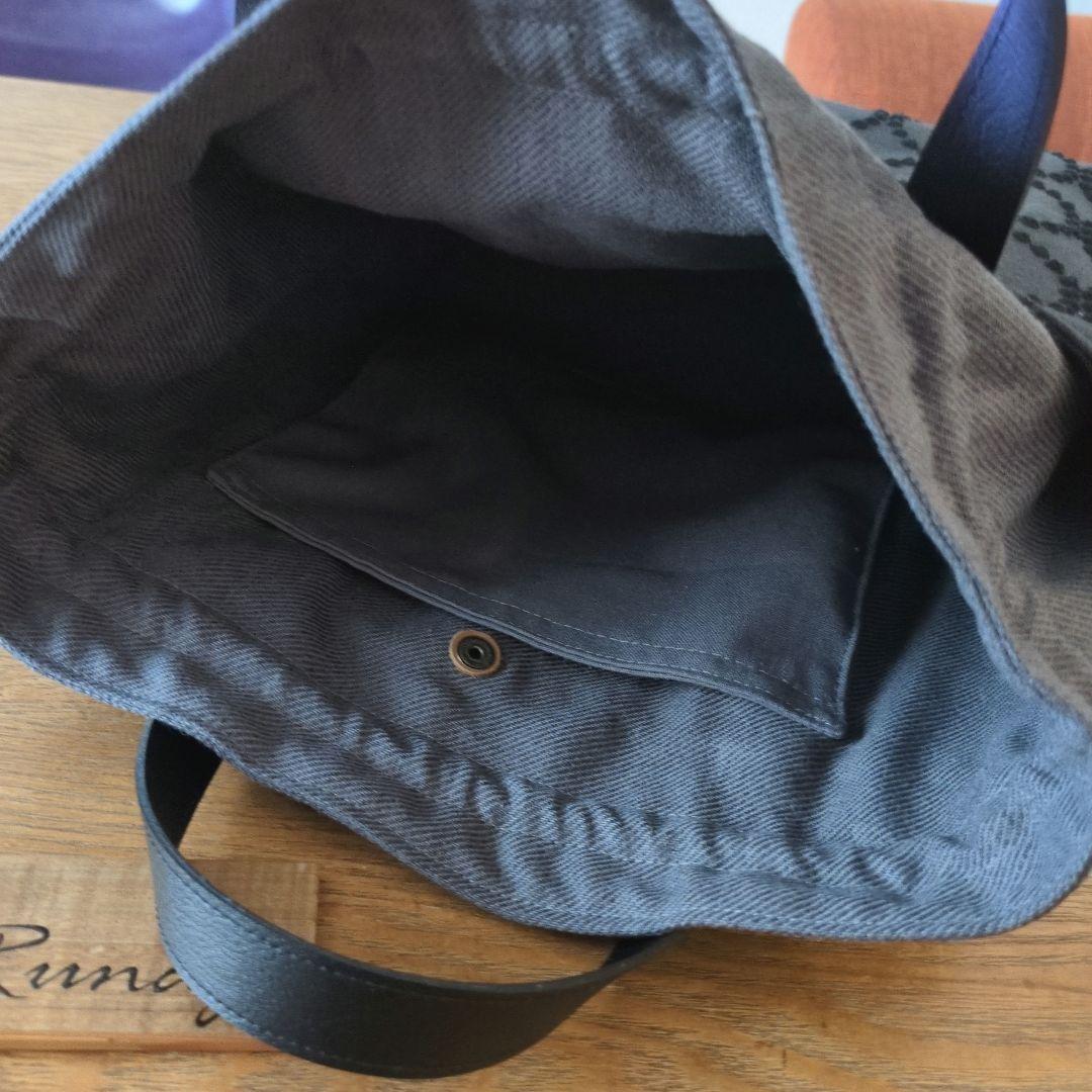 【1566】あおりポケットの巾着バッグ＊ミナペルホネン