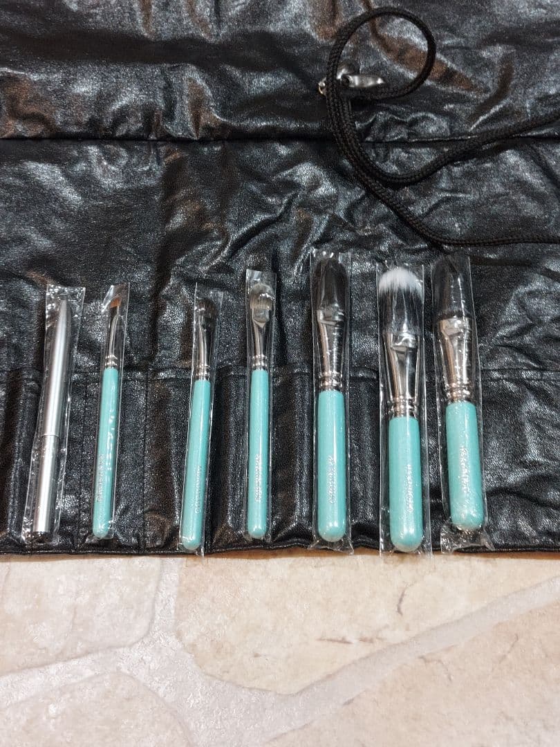 【6/19まで期間限定出品価格】白鳳堂メイクブラシセット 7本 ミントグリーン