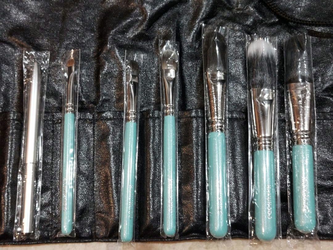 【6/19まで期間限定出品価格】白鳳堂メイクブラシセット 7本 ミントグリーン