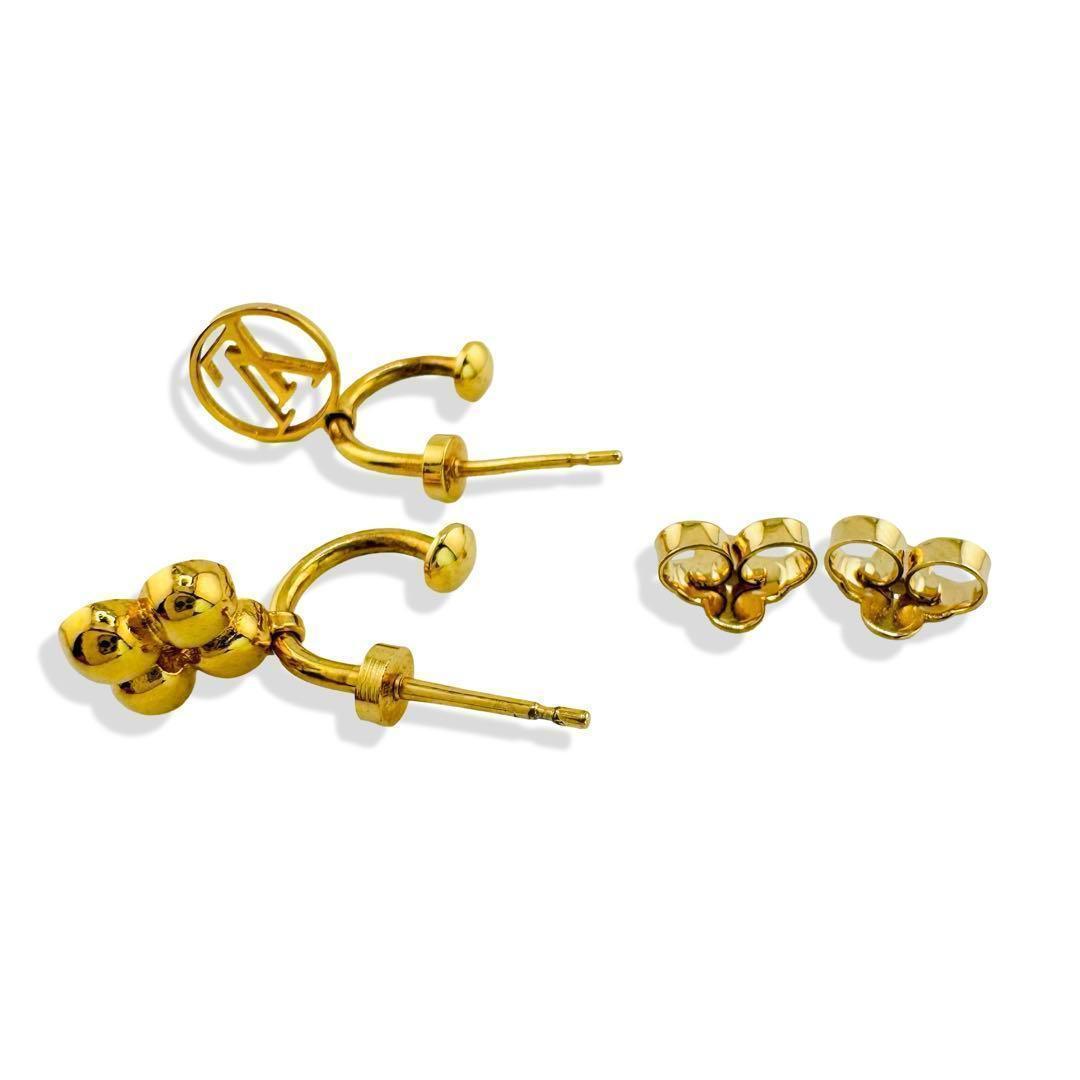 ルイヴィトン ブックル ドレイユ・ブルーミング ピアス モノグラム ゴールド