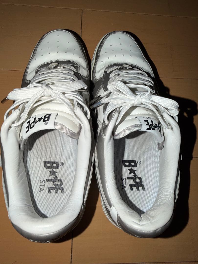 BAPE STA シルバー ホワイト　箱有り