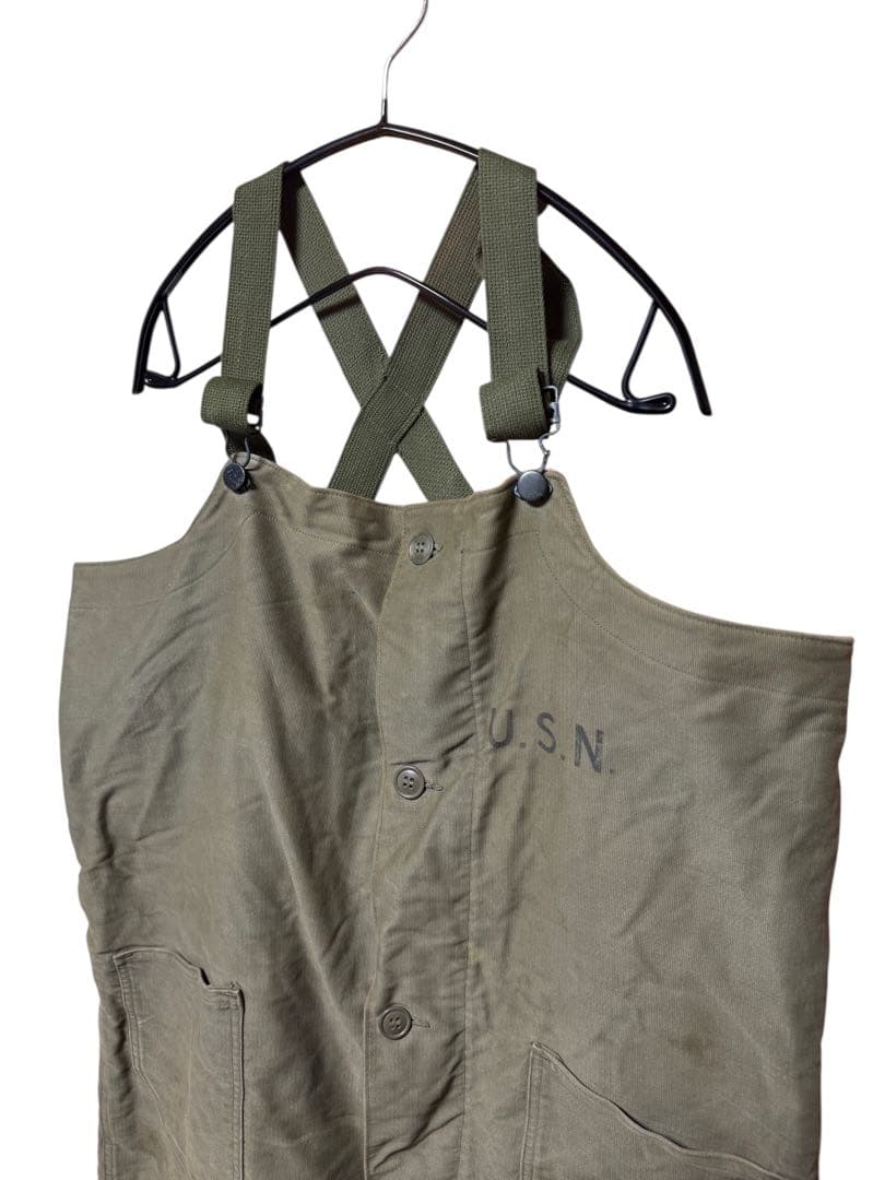 40s 米軍 U.S.NAVY N-1 デッキパンツ オーバーオール