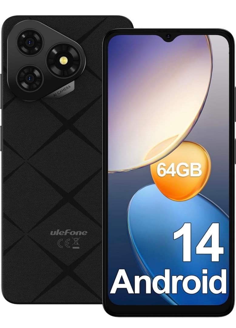 Android14 SIMフリー スマートフォン本体 6.56インチ