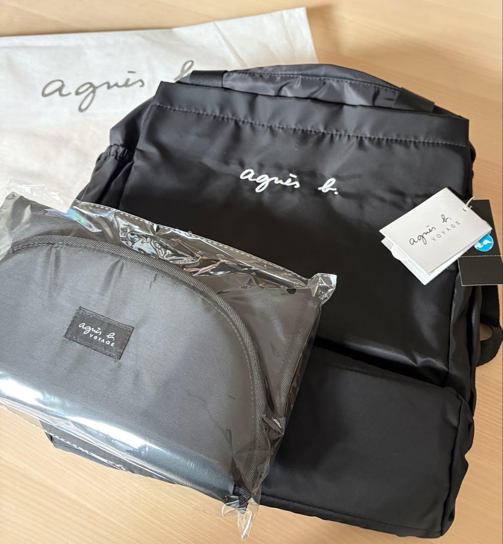 新品未使用 アニエスベー マザーズバッグ 2Wayバッグ　ブラック シート付き