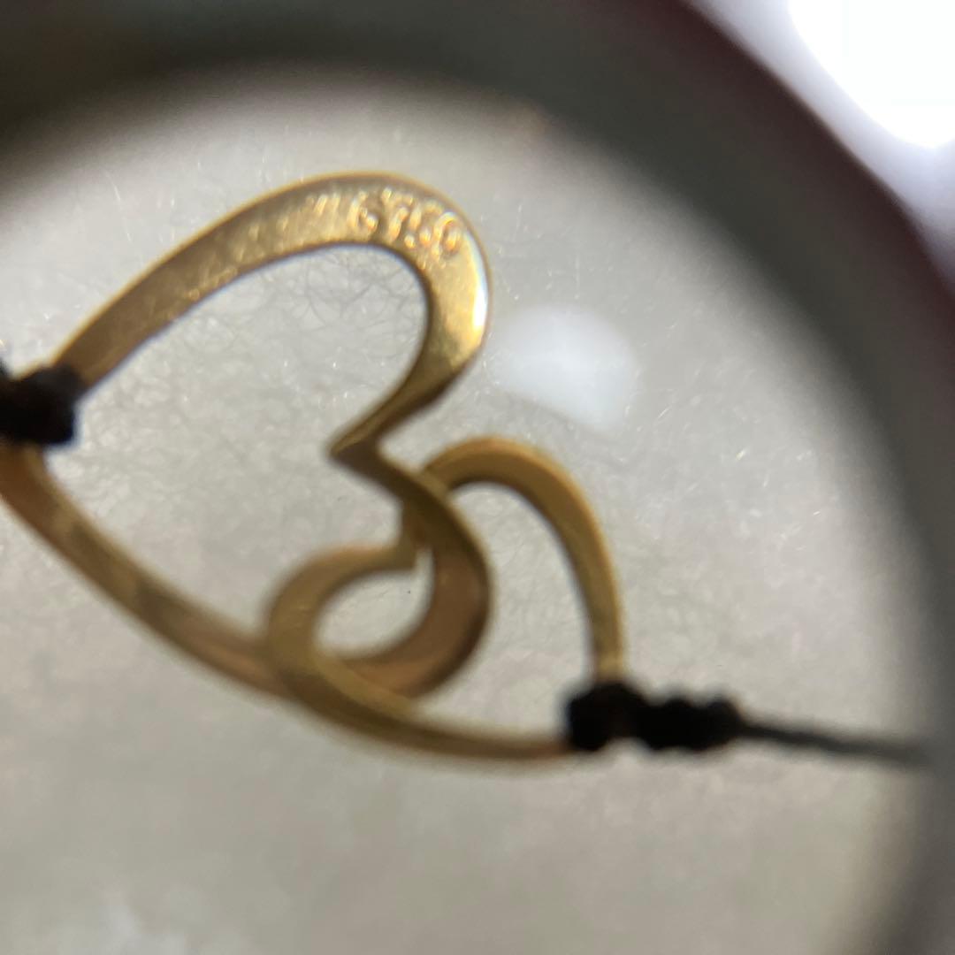 レッドライン　K18YGダブルハートブレスレット