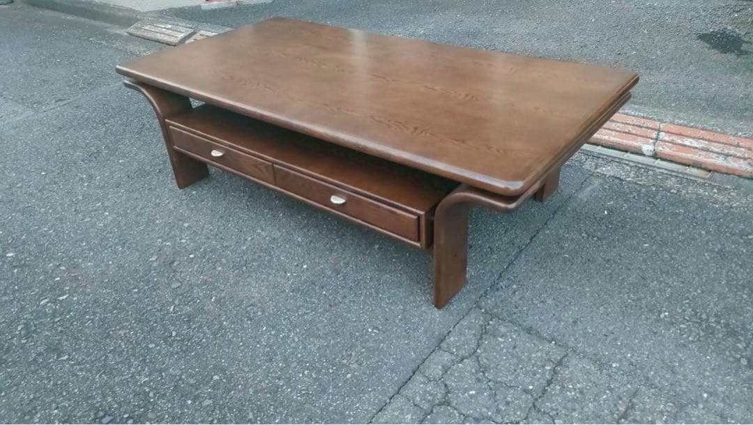 【美品】送料込　カリモク　曲木センターテーブル