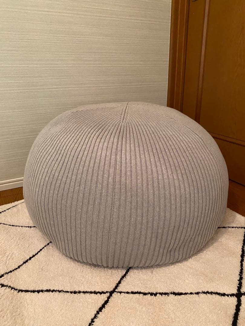 IDEE プーフ クッション カバー付き　無印 MUJI Lサイズ　グレー