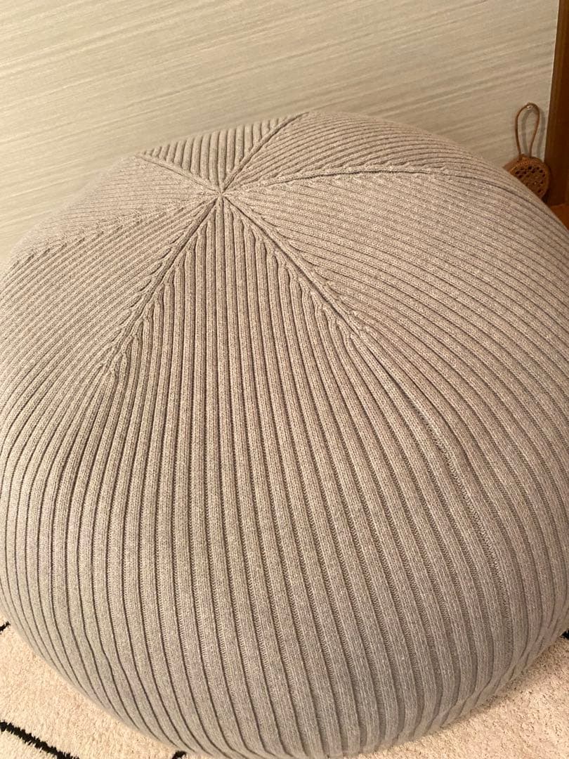 IDEE プーフ クッション カバー付き　無印 MUJI Lサイズ　グレー