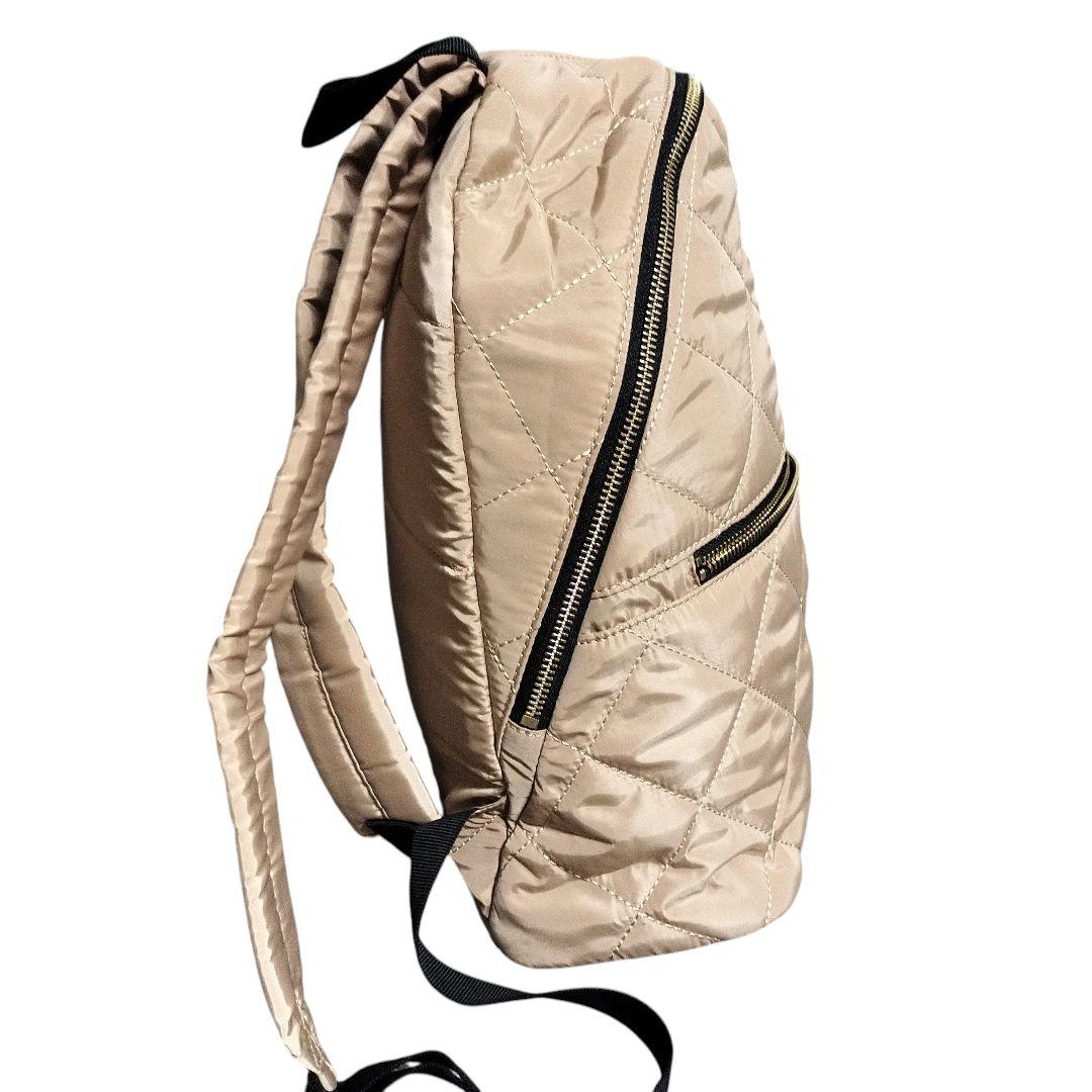 マリークワント キルティングベージュリュック