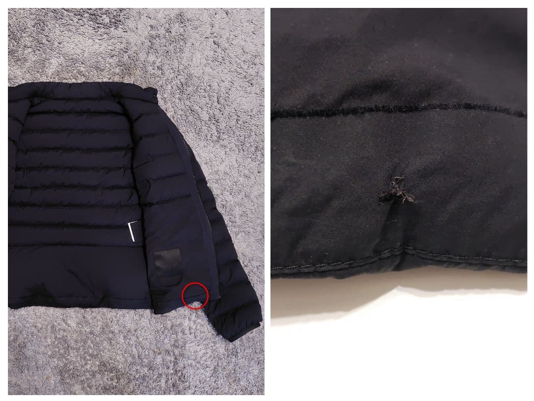 モンクレール Kaitos ライトダウンジャケット レディース マットブラック