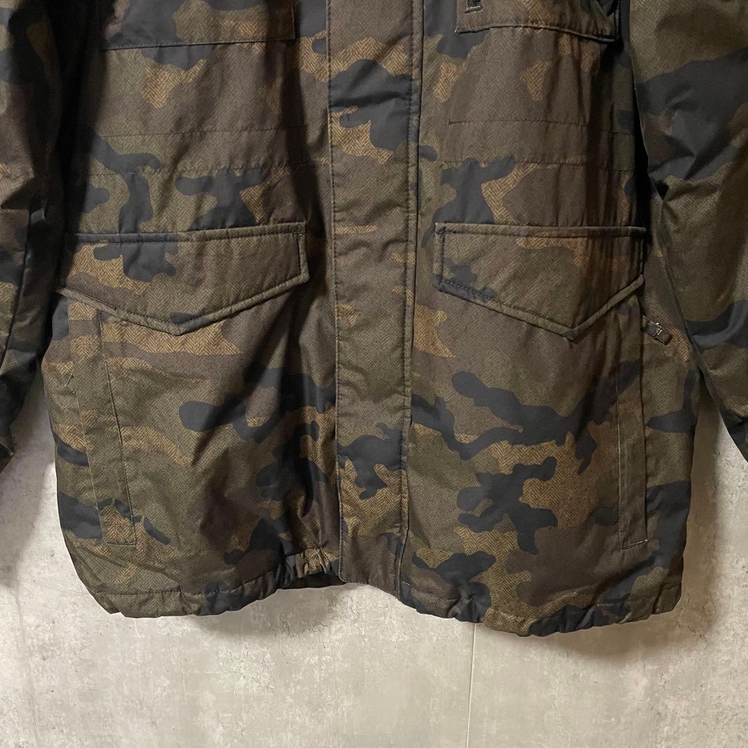 Burtonバートンスキーウェアスノーボードジャケットパーカーフード付き迷彩茶色