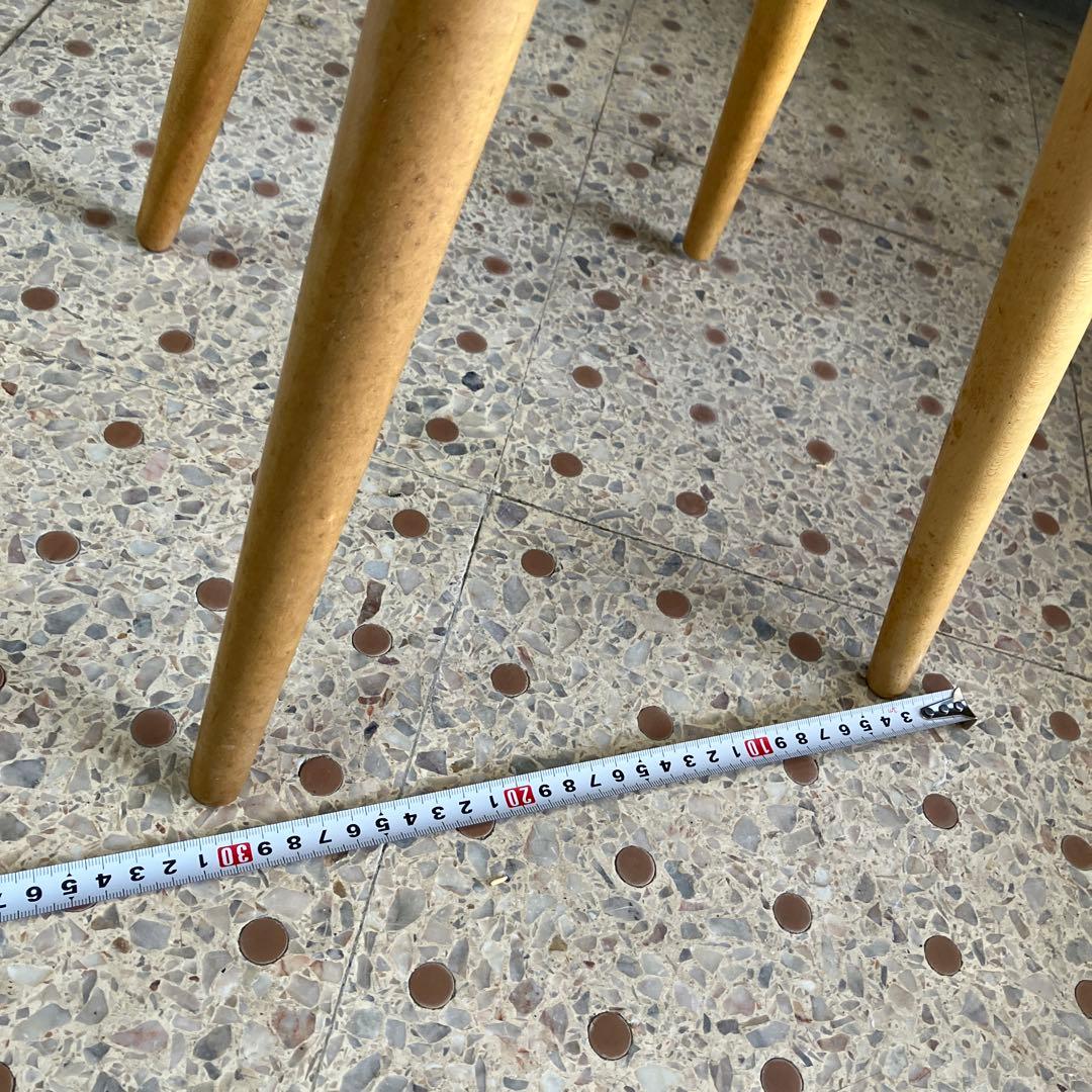 A-2 昭和レトロ 天童木工 リングスツール 椅子 古家具 ドーナツ椅子