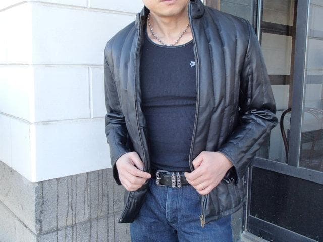 COMME CA DU MODE MEN ラム本革 ダウンジャケット