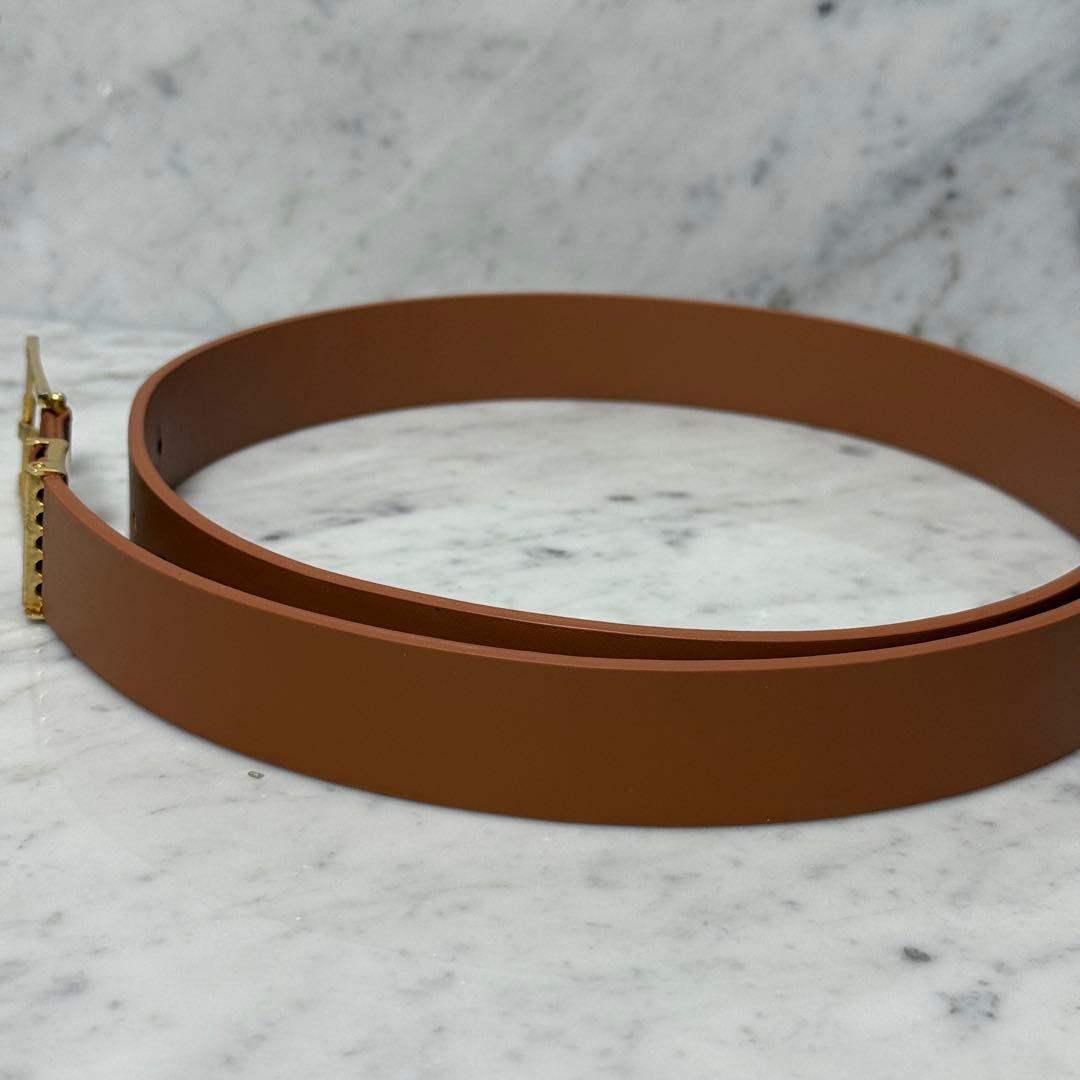 Yves Saint Laurent イヴサンローラン ベルト ブラウン 金