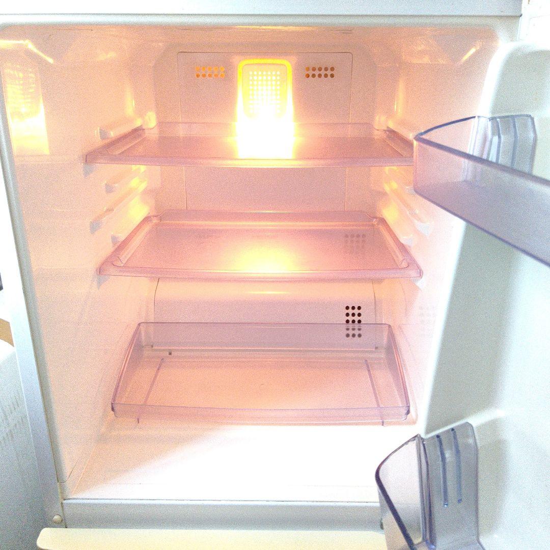 ナショナル☆2ドア冷凍冷蔵庫☆レトロ☆ホワイト&ブルー2005年製☆稼働品