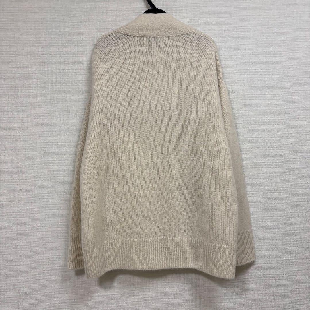 NOBLE YAK ヤク ダブルボタンニットカーディガン ホワイト アイボリー