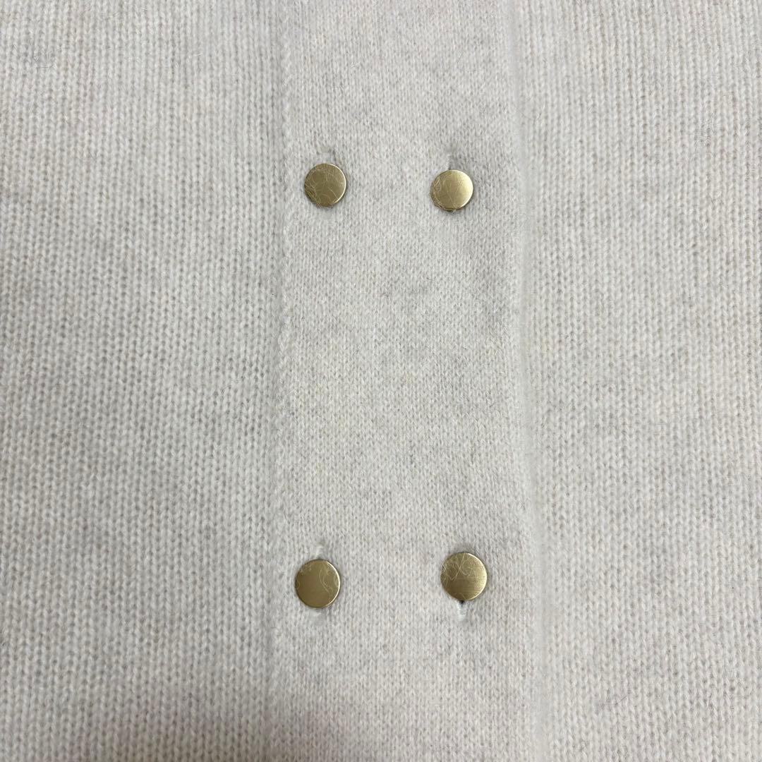 NOBLE YAK ヤク ダブルボタンニットカーディガン ホワイト アイボリー