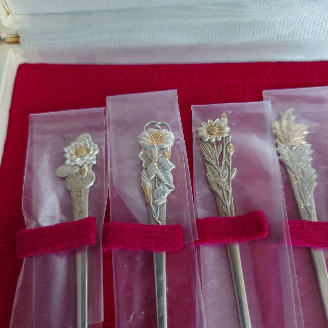 Y*e様 銀製　純銀　シルバー950 銀座WAKO 和光　菓子楊枝　6本組　38