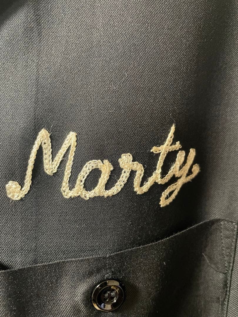 東洋実名復刻 King Louie キングルイ ブラック ボーリングシャツ　M