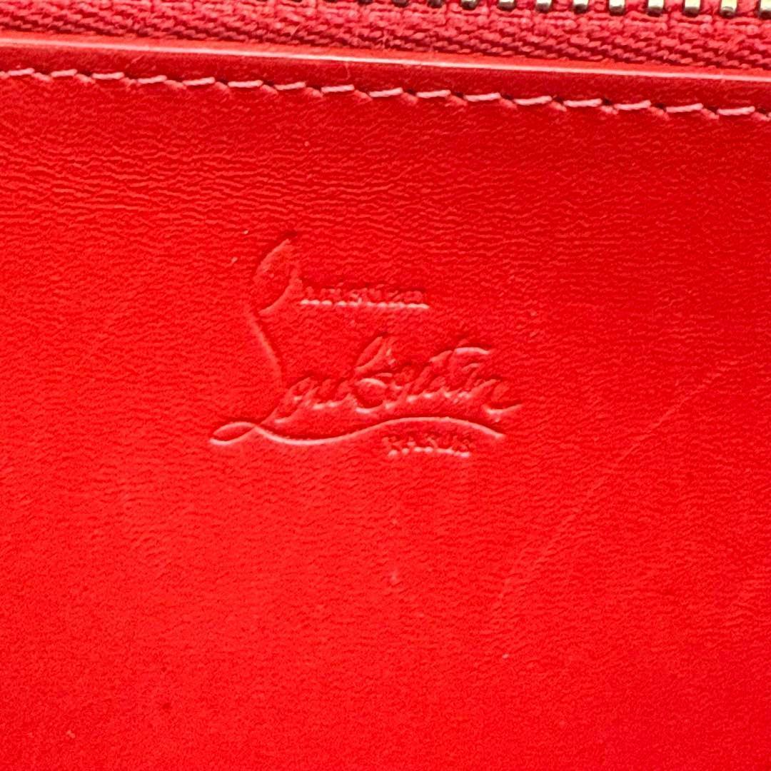 ✨美品✨ルブタン ラウンドジップ パネトーネ ラウンドジップ　グレー レザー