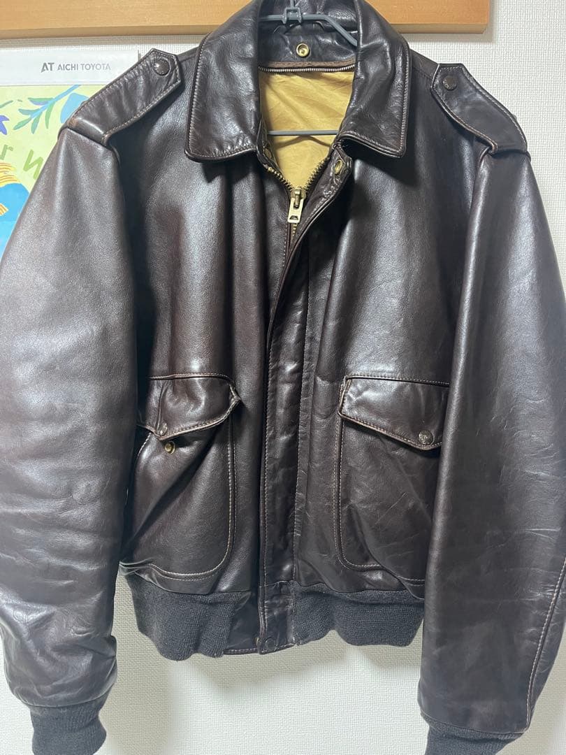 d*9様 SCHOTT ダークブラウン レザーアウター